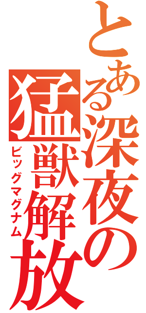 とある深夜の猛獣解放（ビッグマグナム）