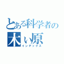 とある科学者の木ぃ原（インデックス）