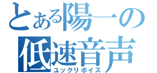 とある陽一の低速音声（ユックリボイス）