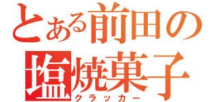 とある前田の塩焼菓子（クラッカー）