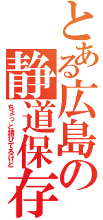 とある広島の静道保存（ちょっと錆びてるけど）