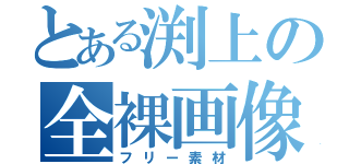 とある渕上の全裸画像（フリー素材）