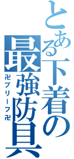 とある下着の最強防具Ⅱ（卍ブリーフ卍）