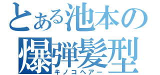 とある池本の爆弾髪型（キノコヘアー）