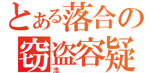 とある落合の窃盗容疑（浩）