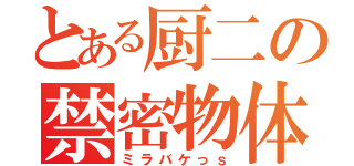 とある厨二の禁密物体（ミラバケっｓ）