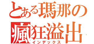 とある瑪那の瘋狂溢出（インデックス）