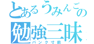 とあるうみんごの勉強三昧（パンク寸前）