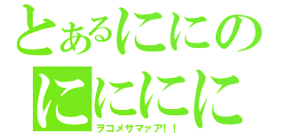 とあるににのにににに（ヲコメサマァア！！）