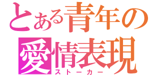 とある青年の愛情表現（ストーカー）