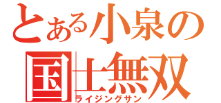 とある小泉の国士無双十三面（ライジングサン）