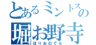 とあるミントスの堀お野寺（ほりおのでら）