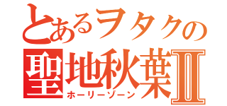 とあるヲタクの聖地秋葉Ⅱ（ホーリーゾーン）