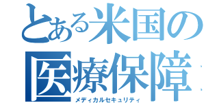 とある米国の医療保障（メディカルセキュリティ）