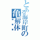 とある海岸町の亀解体（剥製屋）