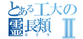 とある工大の霊長類Ⅱ（ゴリラ）