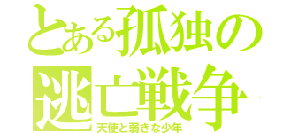 とある孤独の逃亡戦争（天使と弱きな少年）