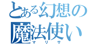 とある幻想の魔法使い（マリサ）