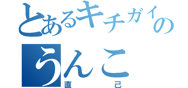 とあるキチガイのうんこ（直己）