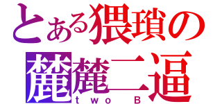 とある猥瑣の麓麓二逼（ｔｗｏ Ｂ）