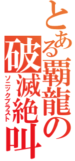 とある覇龍の破滅絶叫（ソニックブラスト）