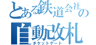 とある鉄道会社の自動改札（チケットゲート）