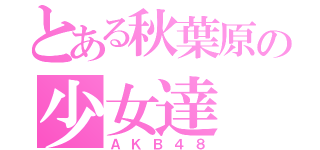 とある秋葉原の少女達（ＡＫＢ４８）