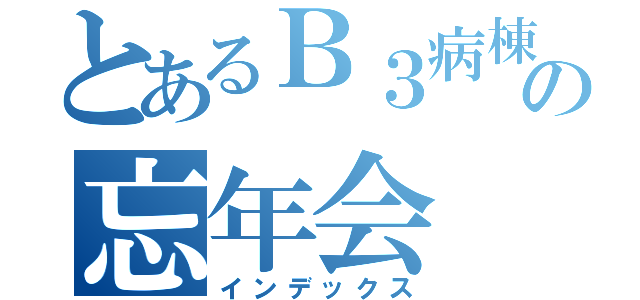 とあるＢ３病棟の忘年会（インデックス）