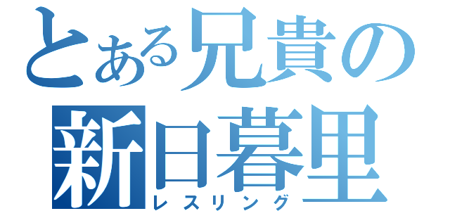 とある兄貴の新日暮里（レスリング）