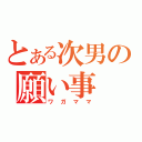 とある次男の願い事（ワガママ）