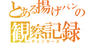 とある揚げパンの観察記録（チェッカーズ）