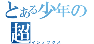 とある少年の超（インデックス）