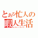 とある忙人の暇人生活（レジャーライフ）