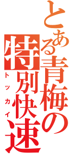 とある青梅の特別快速（トッカイ）