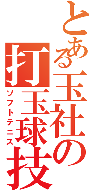 とある玉社の打玉球技（ソフトテニス）