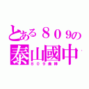 とある８０９の泰山國中（８０９最棒）