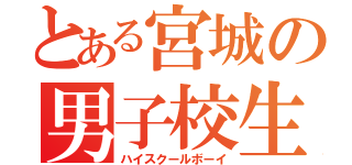 とある宮城の男子校生（ハイスクールボーイ）