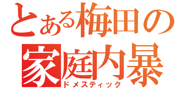 とある梅田の家庭内暴力（ドメスティック）