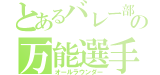 とあるバレー部の万能選手（オールラウンダー）