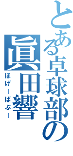 とある卓球部の眞田響（ほげーばぶー）