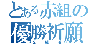 とある赤組の優勝祈願（２組魂）