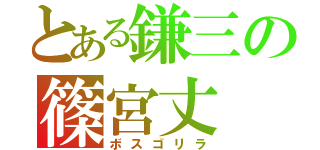 とある鎌三の篠宮丈（ボスゴリラ）