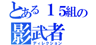 とある１５組の影武者（ディレクション）