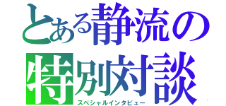 とある静流の特別対談（スペシャルインタビュー）