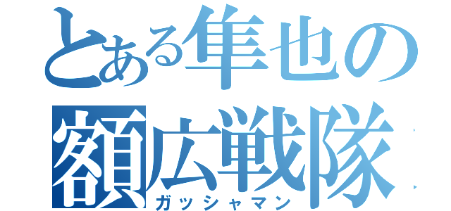 とある隼也の額広戦隊（ガッシャマン）