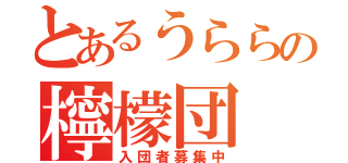 とあるうららの檸檬団（入団者募集中）