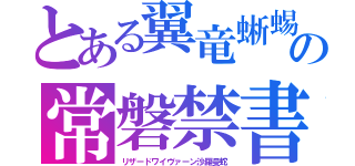 とある翼竜蜥蜴の常磐禁書（リザードワイヴァーン沙羅曼蛇）