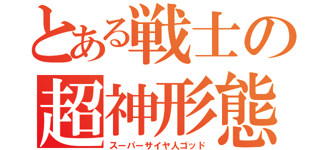 とある戦士の超神形態（スーパーサイヤ人ゴッド）