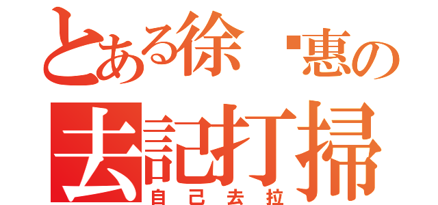 とある徐咖惠の去記打掃（自己去拉）