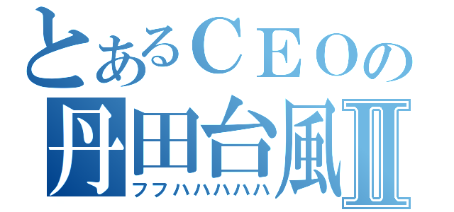 とあるＣＥＯの丹田台風Ⅱ（フフハハハハハ）